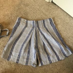 Jenni Kayne Blue/White Stripe Size 2 Shorts